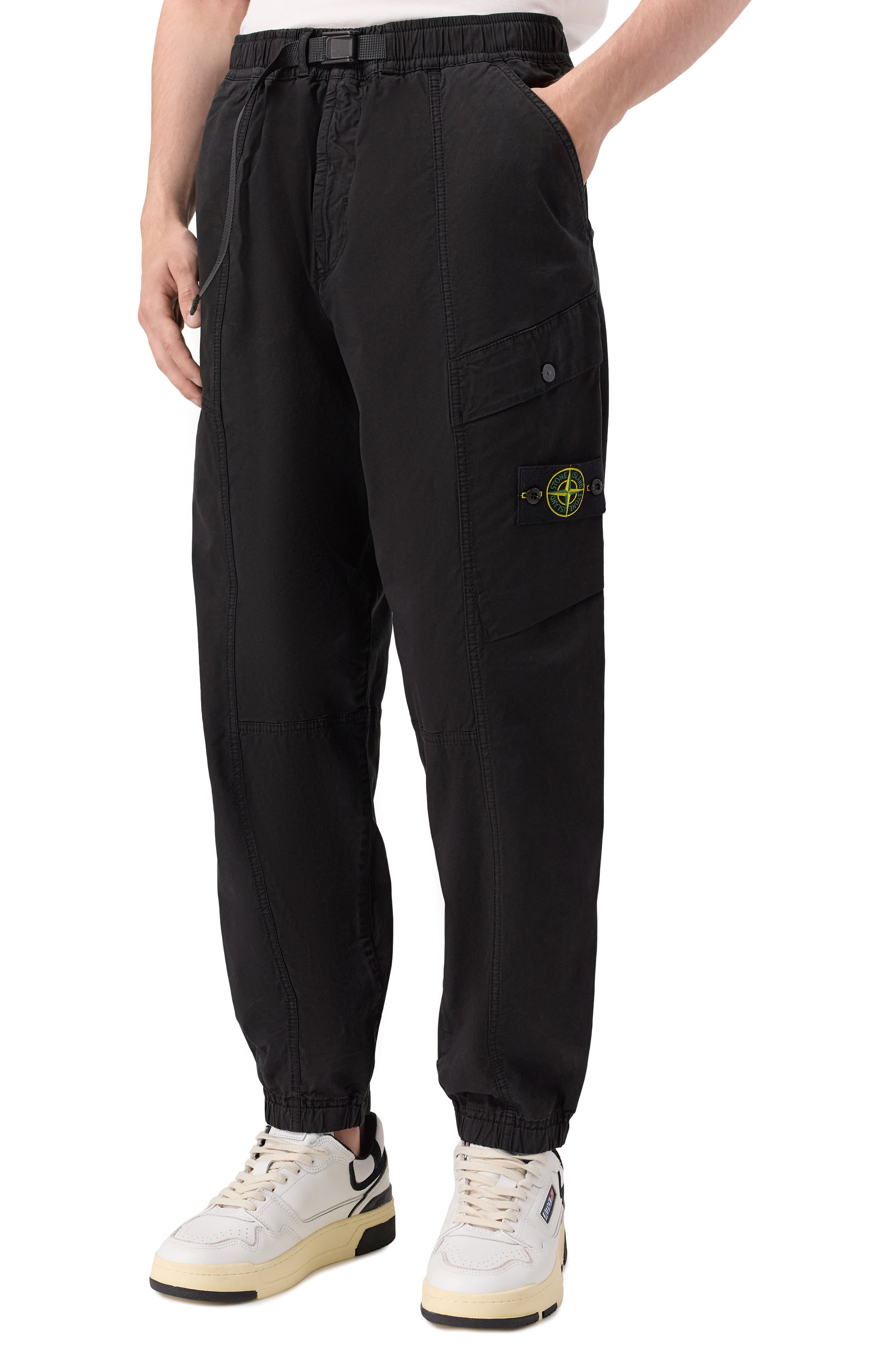 Хлопковые джоггеры STONE ISLAND, арт. K1S153100016/S0010, фото 3