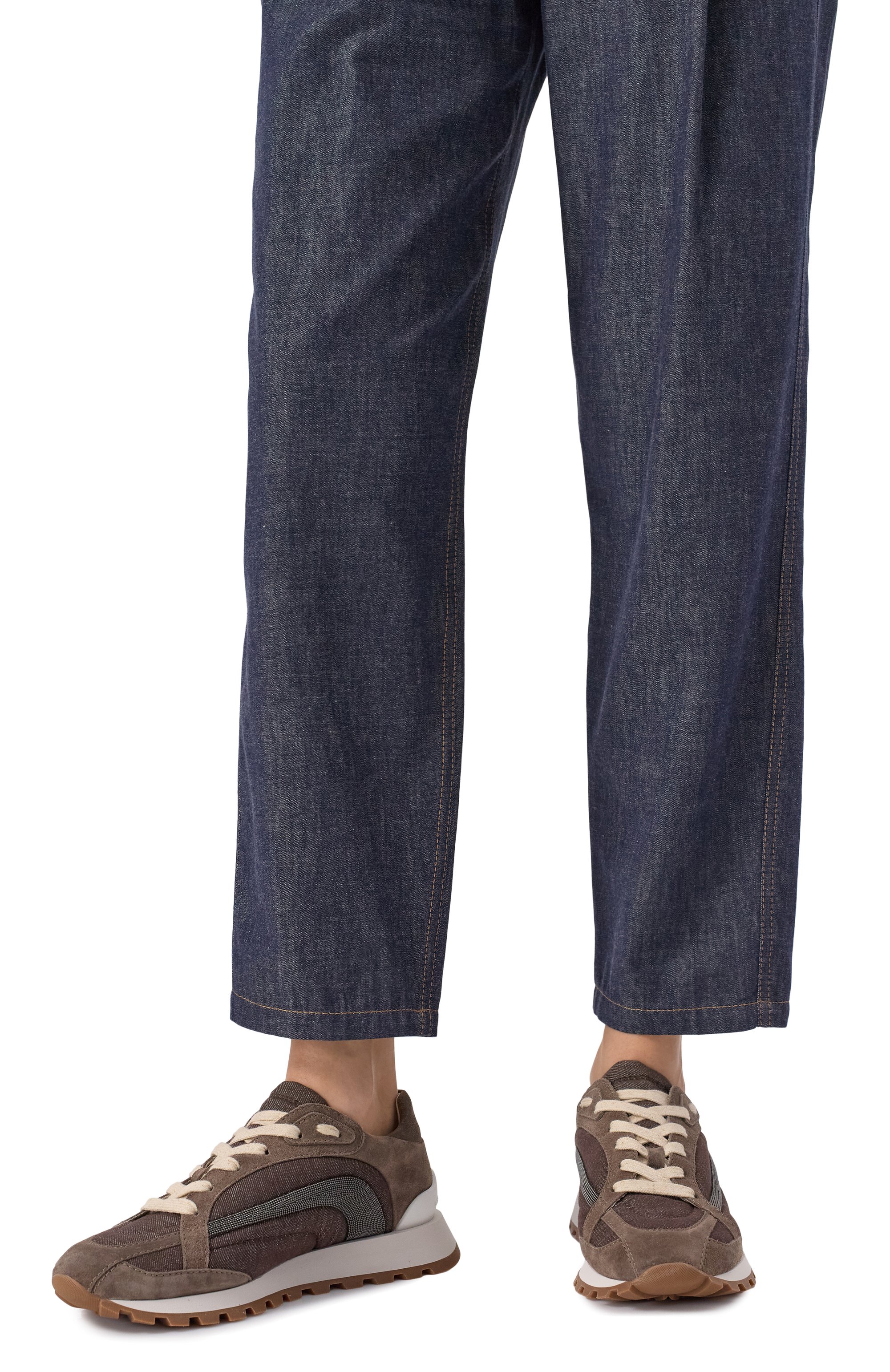 Комбинированные кроссовки BRUNELLO CUCINELLI, арт. MZSFG2942, фото 3