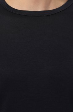 Мужская футболка из вискозы BOGNER темно-синего цвета, арт. 58138508 | Фото 5 (Принт: Без принта; Рукава: Кор�откие; Длина (для топов): Стандартные; Материал сплава: Проставлено; Материал внешний: Вискоза; Драгоценные камни: Проставлено; Стили: Кэжуэл)
