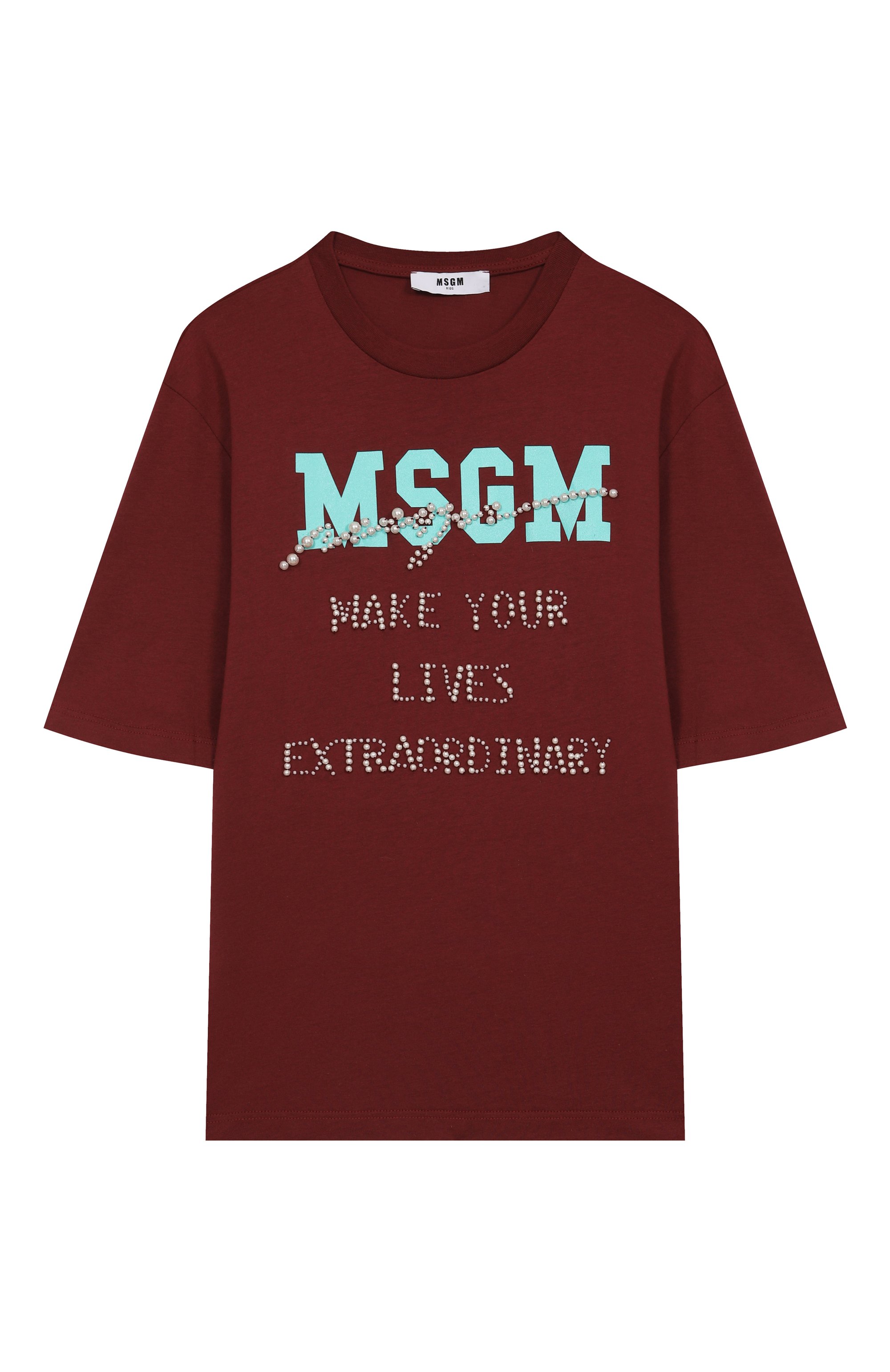 Хлопковая футболка MSGM KIDS, арт. F5MSJGTH118, фото 1