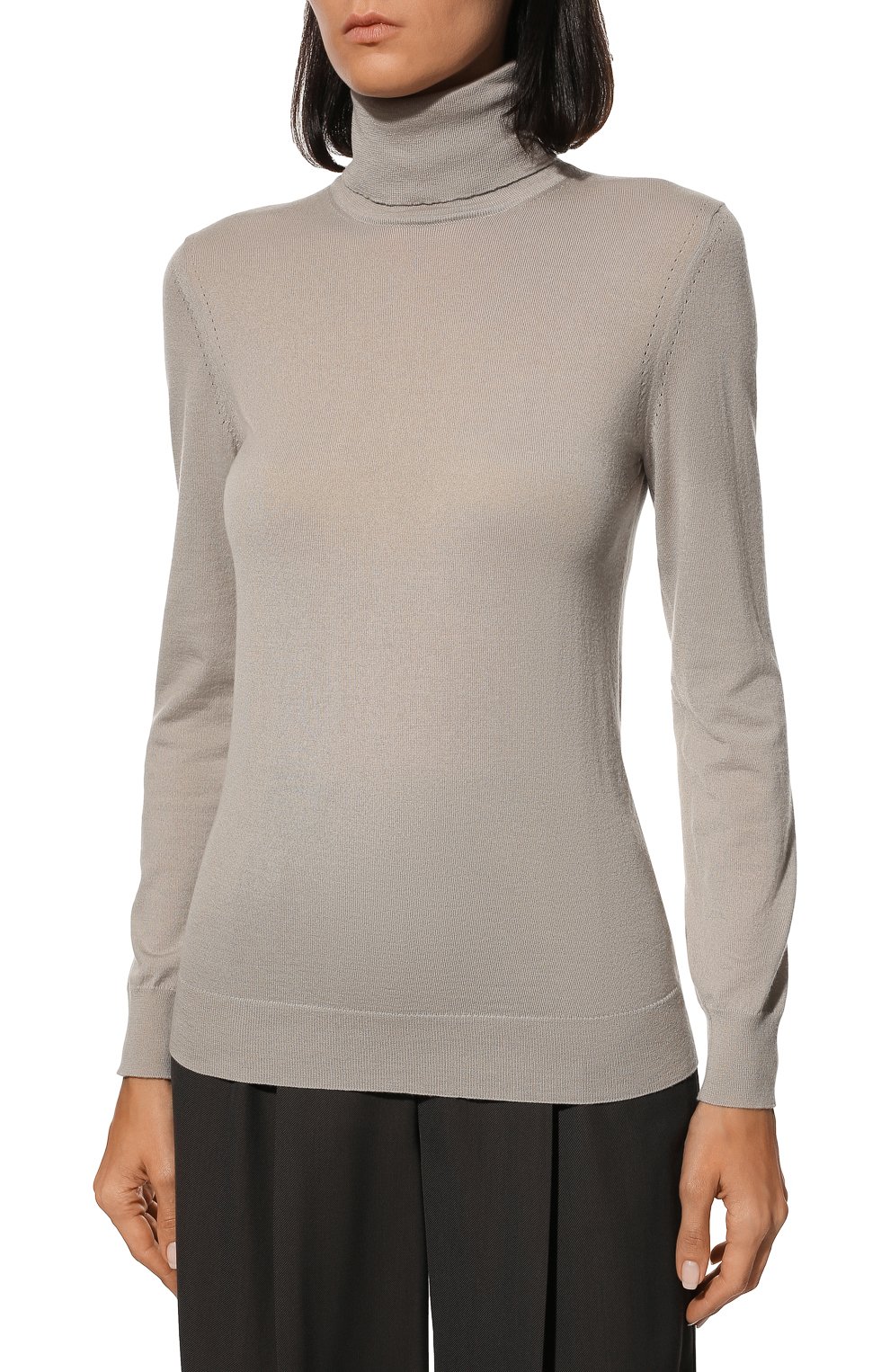 Кашемировая водолазка LORO PIANA серого цвета по цене 134500 руб., арт. FAC4672, фото 3 Кашемировая водолазка LORO PIANA, арт. FAC4672, фото 3