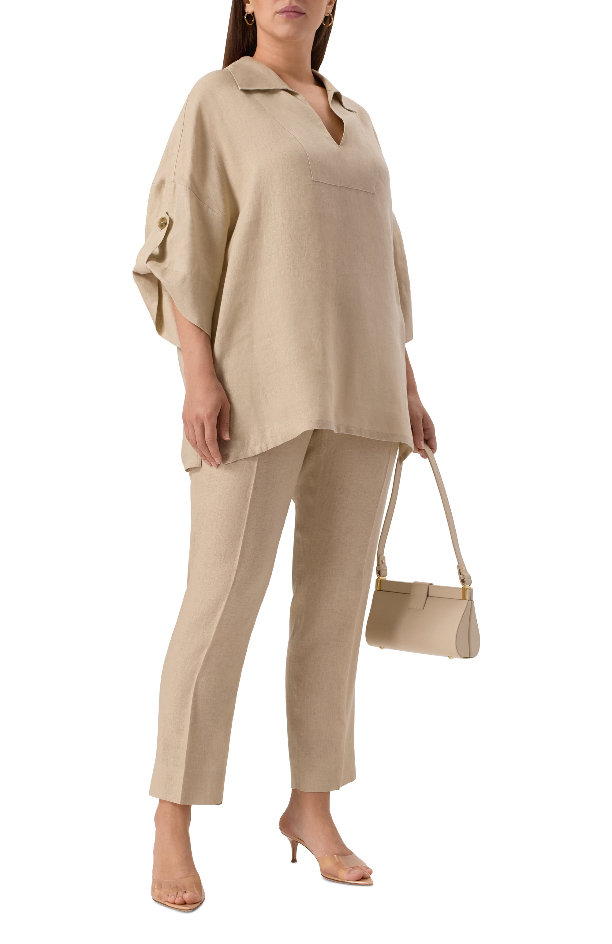 Льняные брюки PERSONA BY MARINA RINALDI, арт. ANG0L0, фото 2