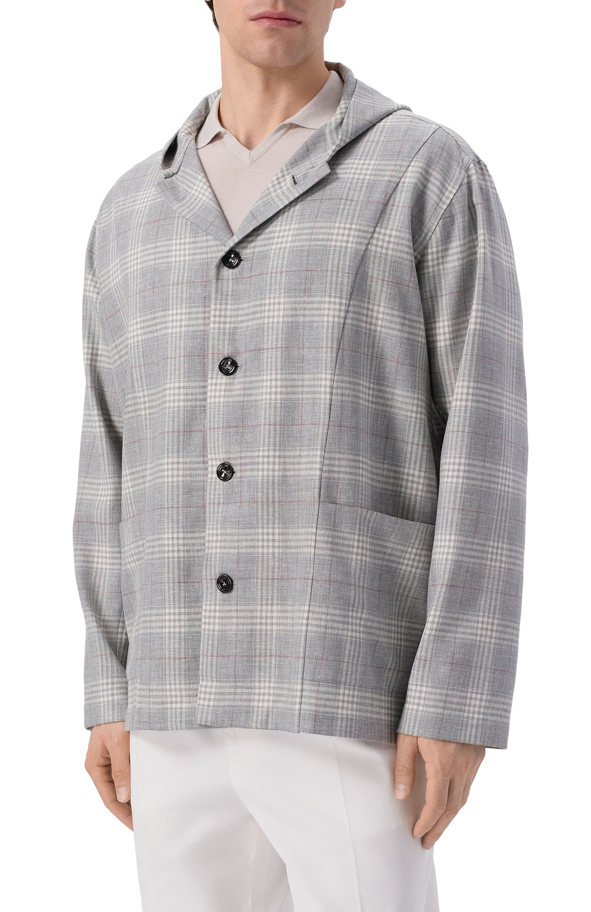 Шерстяная рубашка KITON серого цвета по цене 149000 руб., арт. UMCLUCAK0624E03, фото 3 Шерстяная рубашка KITON, арт. UMCLUCAK0624E03, фото 3