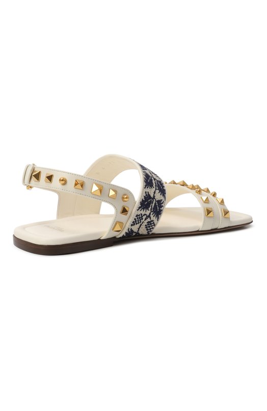 Комбинированные сандалии Rockstud Valentino 6W2S0LP2/CQL Кремовый  6W2S0LP2/CQL Фото 5