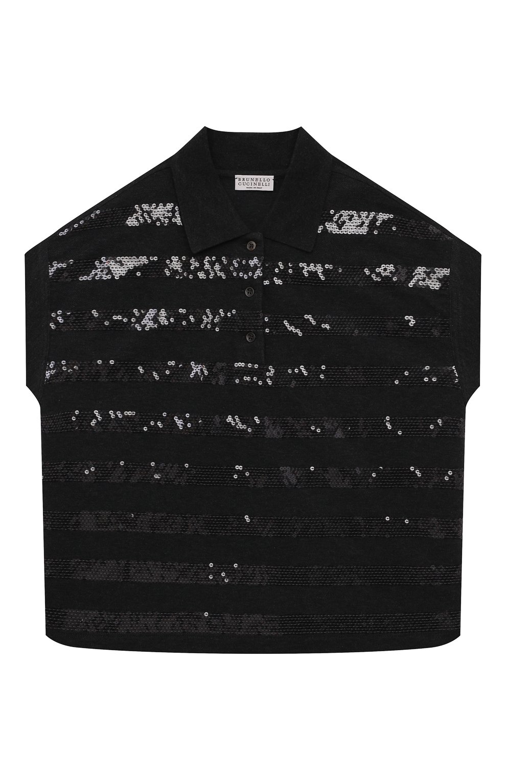 Хлопковое поло BRUNELLO CUCINELLI темно-серого цвета по цене 42550 руб., арт. B0021T294C, фото 1 Хлопковое поло BRUNELLO CUCINELLI, арт. B0021T294C, фото 1