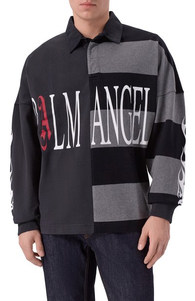 Хлопковое поло PALM ANGELS, арт. PMGC01BF25FAB001, фото 3