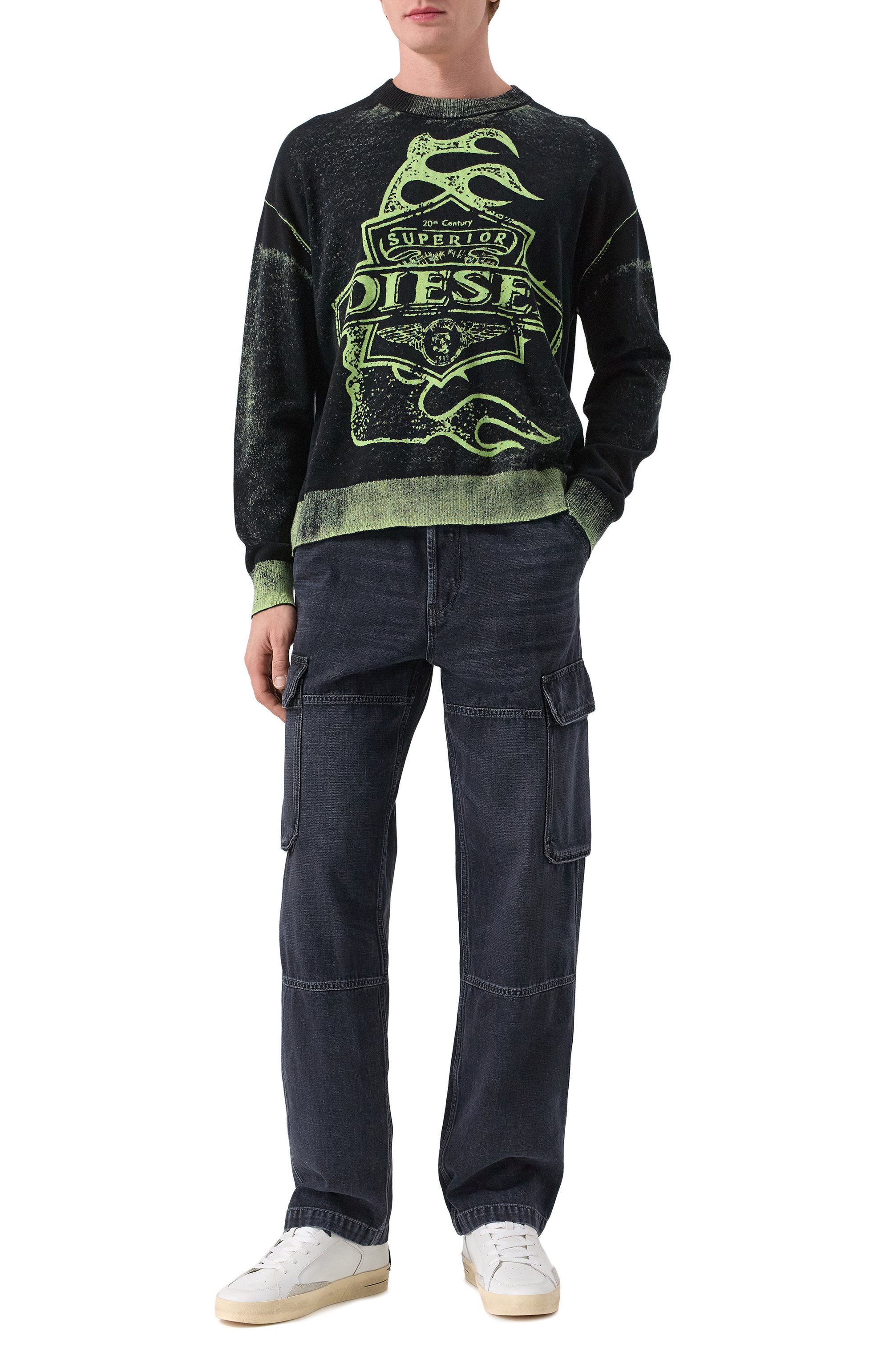 Хлопковый джемпер DIESEL, арт. A17507/0TKAU, фото 2