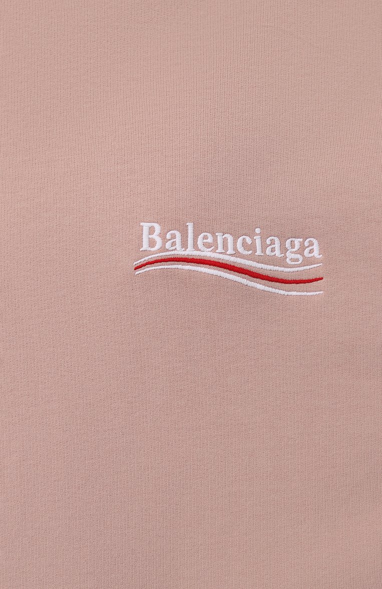 Женский хлопковое худи BALENCIAGA розового цвета, арт. 739024/TKVI9 | Фото 5 (Длина (для топов): Стандартные; Рукава: Длинные; Материал внешний: Хлопок; Женское Кросс-КТ: Худи-одежда; Стили: Кэжуэл; Автоматизация ТО: Проставлено; Автоматизация состава: Проставлено)