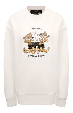 Женский хлопковый свитшот DOMREBEL белого цвета, арт. CH0KE/SWEATSHIRT | Фото 1 (Рукава: Длинные; Длина (для топов): Стандартные; Стили: Гранж; Материал сплава: Проставлено; Материал внешний: Хлопок; Драгоценные камни: Проставлено; Женское Кросс-КТ: Свитшот-одежда)