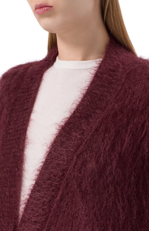 Шерстяной кардиган Max Mara AFFETT01234 Бордовый  AFFETT01234 Фото 5