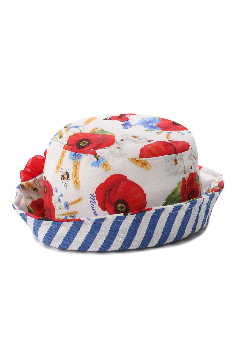 Хлопковая панама MONNALISA разноцветного цвета по цене 8590 руб., арт. 393014, фото 2 Хлопковая панама MONNALISA, арт. 393014, фото 2