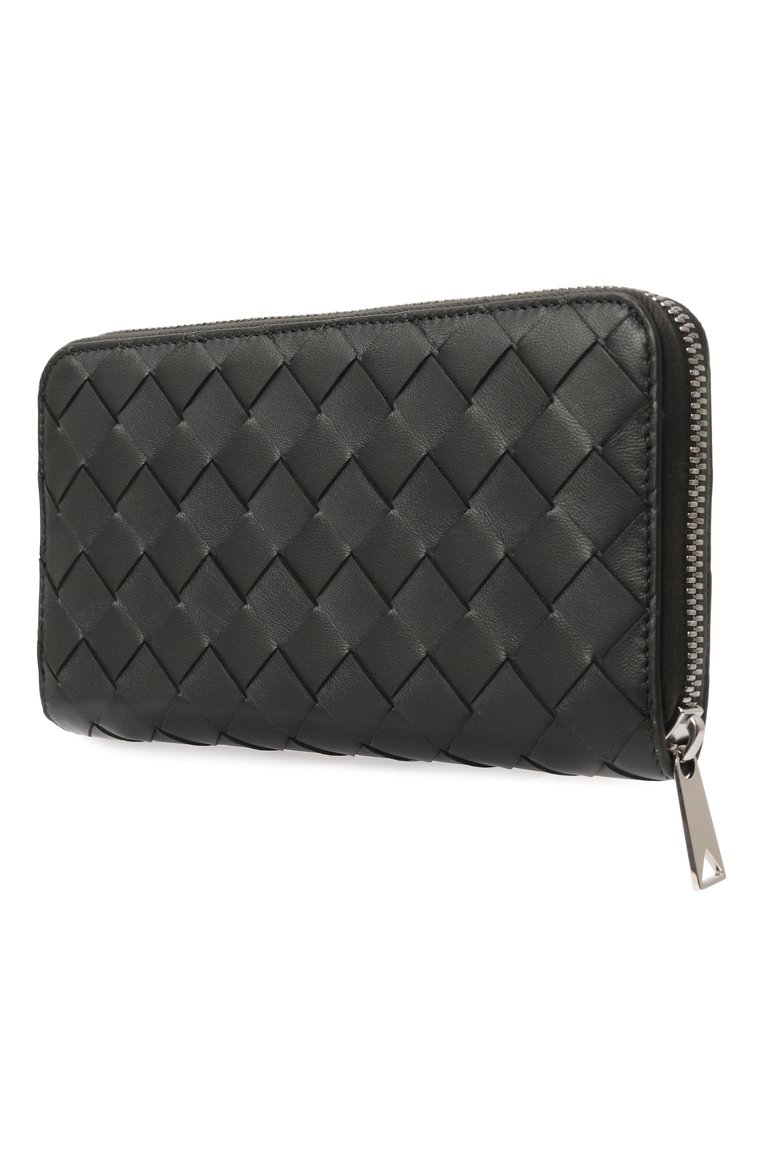 Мужской кожаное портмоне BOTTEGA VENETA темно-зеленого цвета, арт. 818103/V57M1 | Фото 2 (Нос: Не проставлено; Материал: Натуральная кожа; Автоматизация состава: Проставлено)