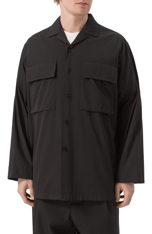 Хлопковая рубашка Jil Sander J47DL0167-J45292 Чёрный  J47DL0167-J45292 Фото 3
