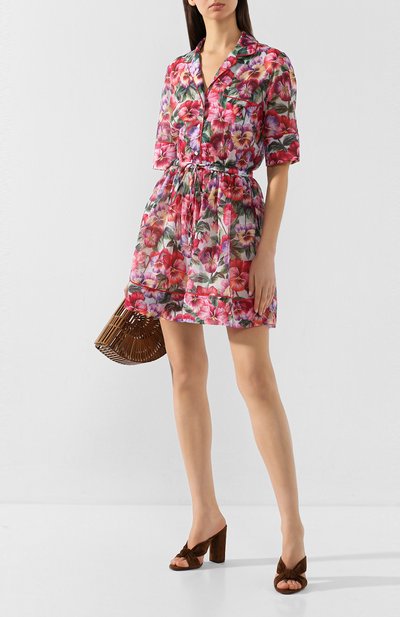 Платье из смеси хлопка и шелка DOLCE & GABBANA, арт. F6H5KT/HS5GK, фото 2