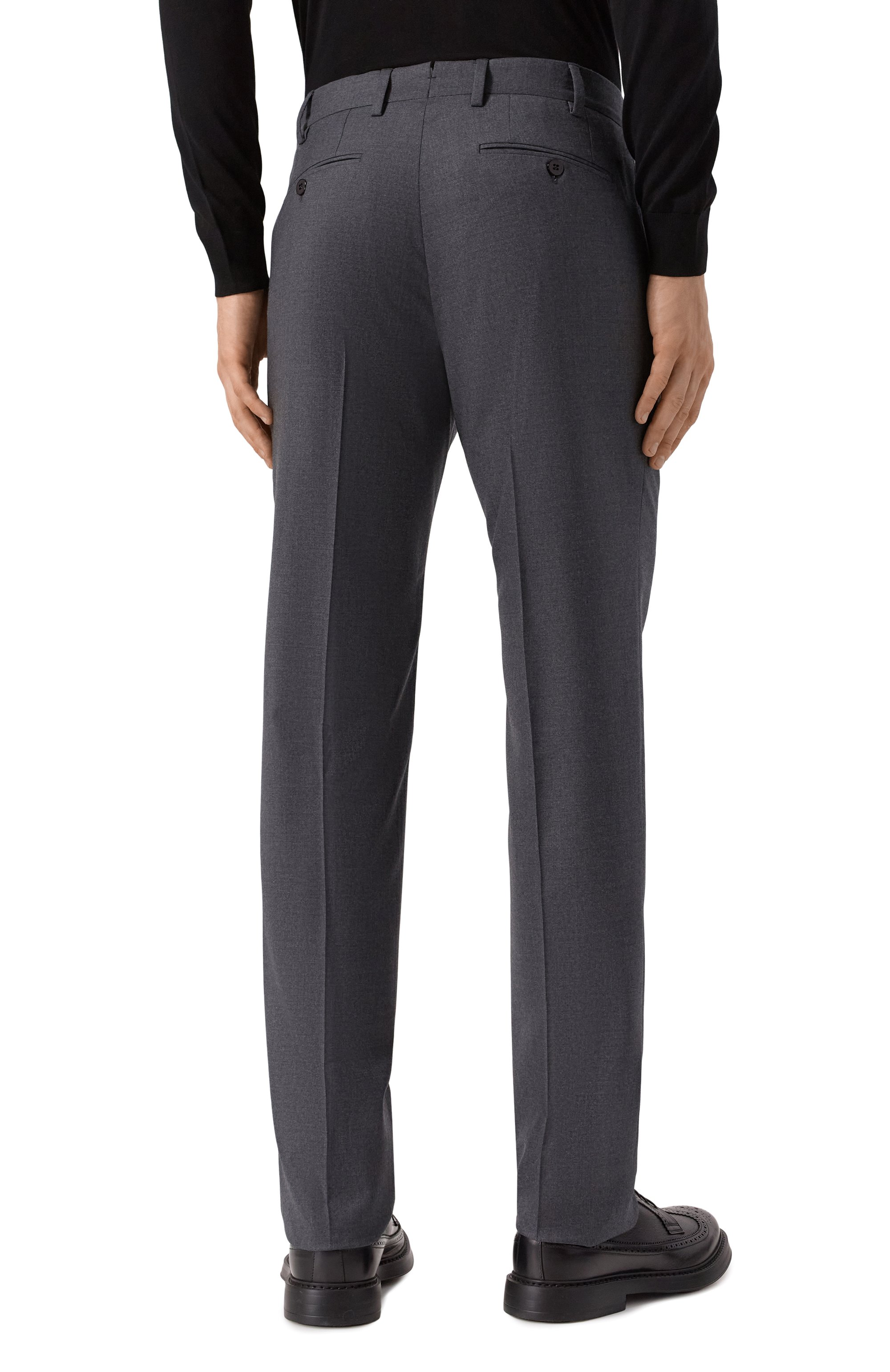 Шерстяные брюки STEFANO RICCI темно-серого цвета по цене 123000 руб., арт. M1T0220000/W610, фото 4 Шерстяные брюки STEFANO RICCI, арт. M1T0220000/W610, фото 4