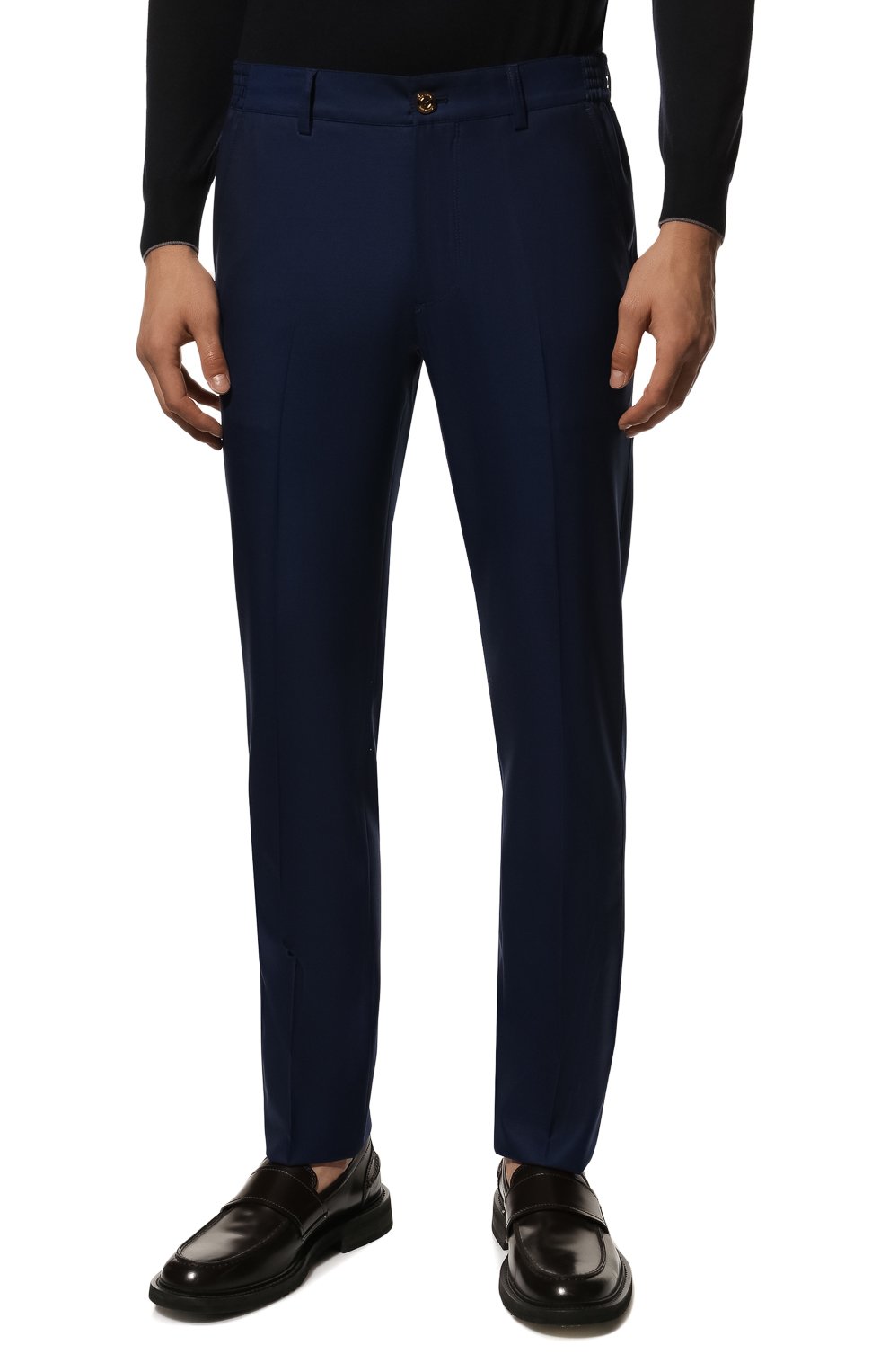 Шерстяные брюки STEFANO RICCI темно-синего цвета по цене 124500 руб., арт. M1T2300101/W609, фото 3 Шерстяные брюки STEFANO RICCI, арт. M1T2300101/W609, фото 3