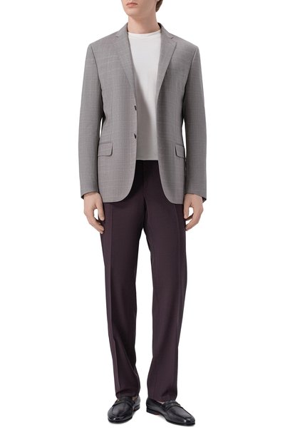 Брюки из шерсти и вискозы BERWICH темно-коричневого цвета по цене 39750 руб., арт. SPIAGGIA 20/ZG1350, фото 2 Брюки из шерсти и вискозы BERWICH, арт. SPIAGGIA 20/ZG1350, фото 2