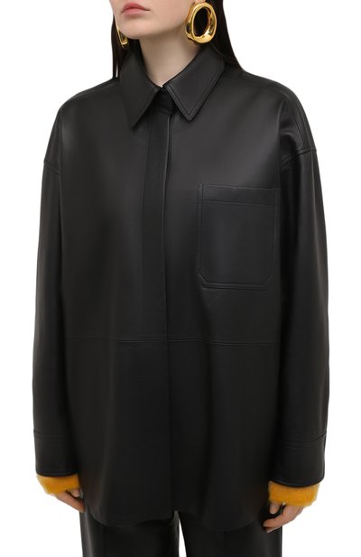 Кожаная рубашка ACNE STUDIOS, арт. A70091, фото 3