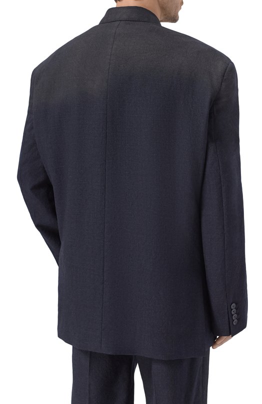 Шерстяной пиджак Balenciaga 857398/TQT27 Синий  857398/TQT27 Фото 4