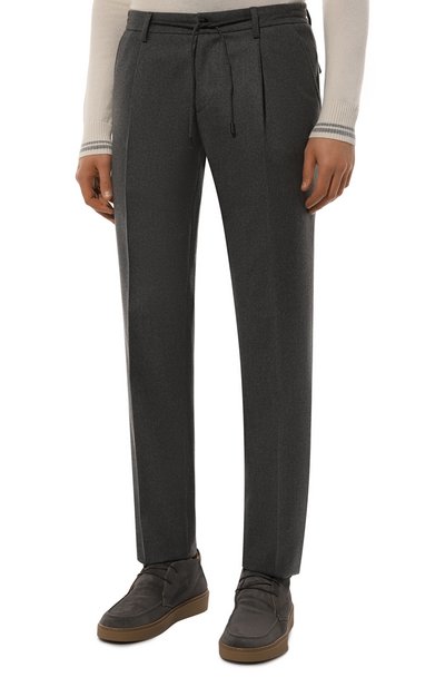 Шерстяные брюки L.B.M. 1911 темно-серого цвета по цене 43450 руб., арт. 8446/34518, фото 3 Шерстяные брюки L.B.M. 1911, арт. 8446/34518, фото 3