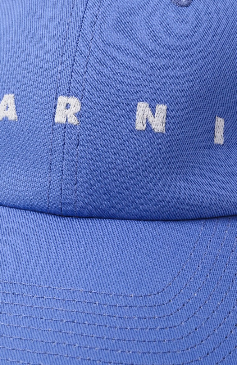 Мужская хлопковая бейсболка MARNI голубого цвета, арт. CLZC0108S0/UTC311 | Фото 4 (Материал: Хлопок, Текстиль; Нос: Не проставлено; Автоматизация состава: Проставлено)
