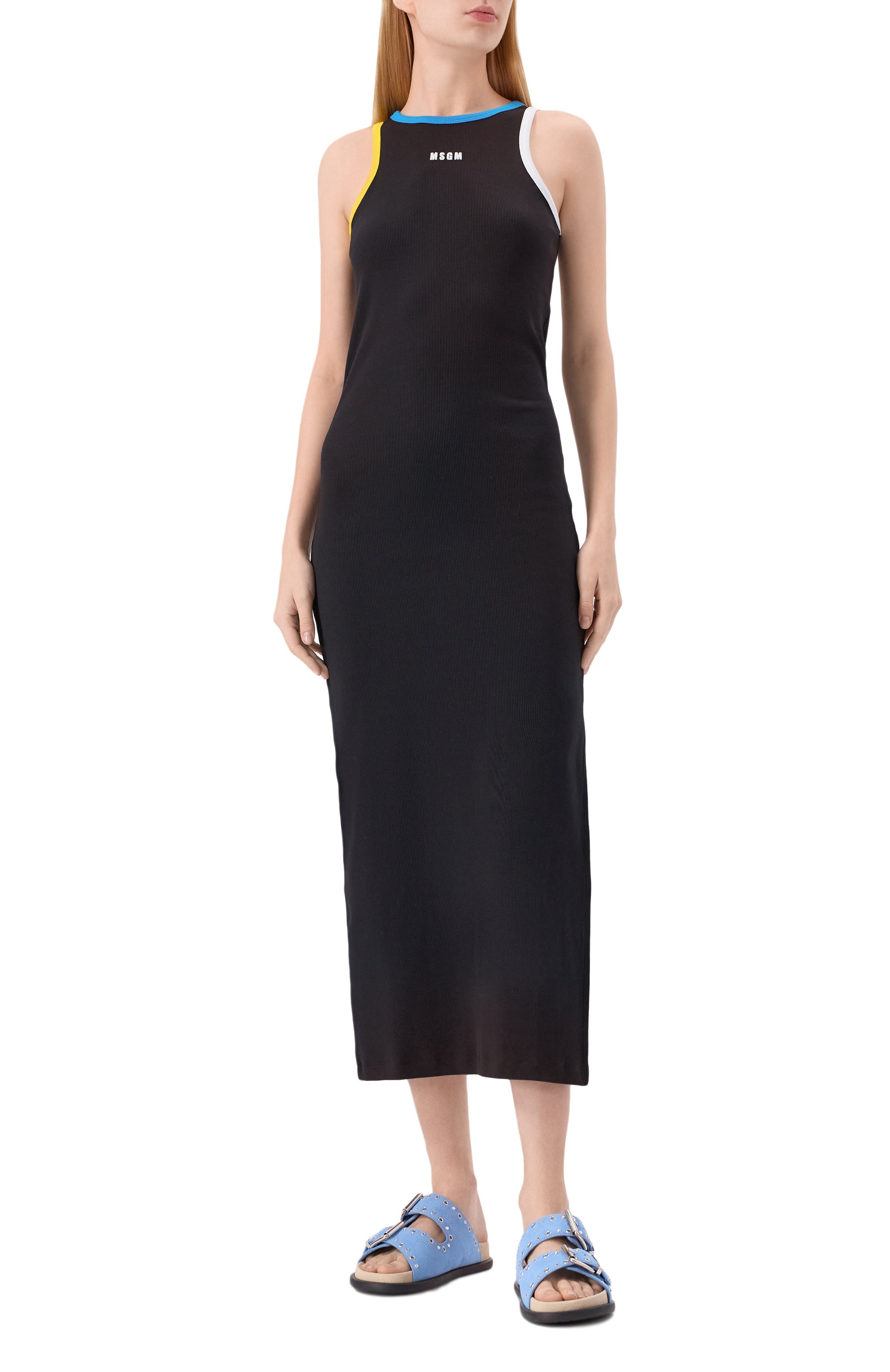 Хлопковое платье MSGM, арт. 3841MDA87/257120, фото 3