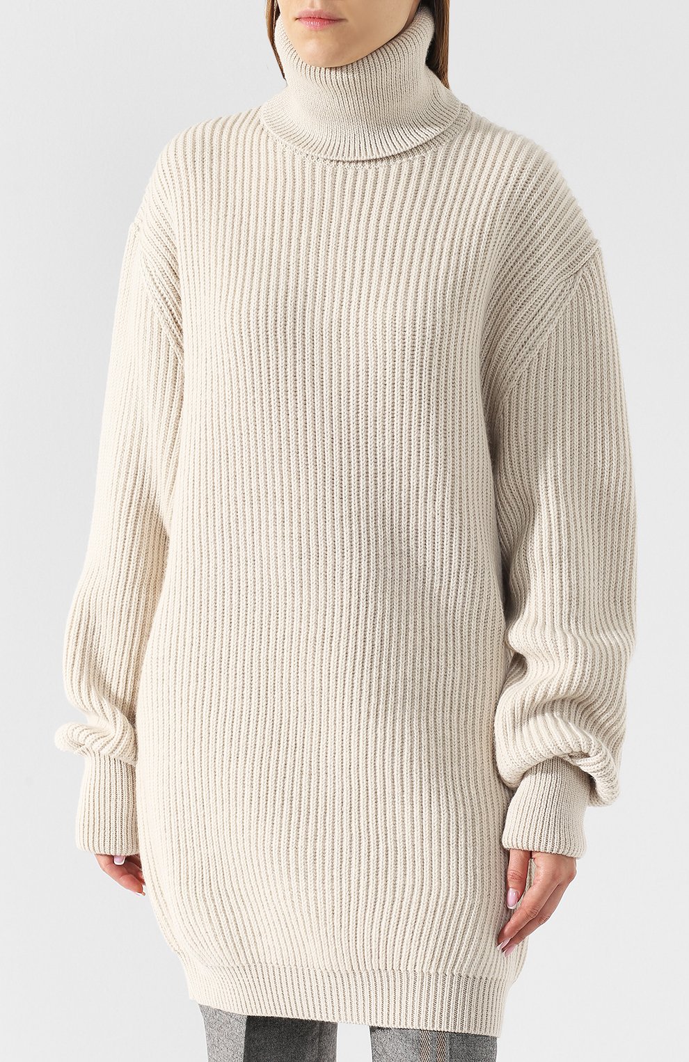Удлиненный шерстяной пуловер свободного кроя MAISON MARGIELA, арт. S29GP0057/S16555, фото 3