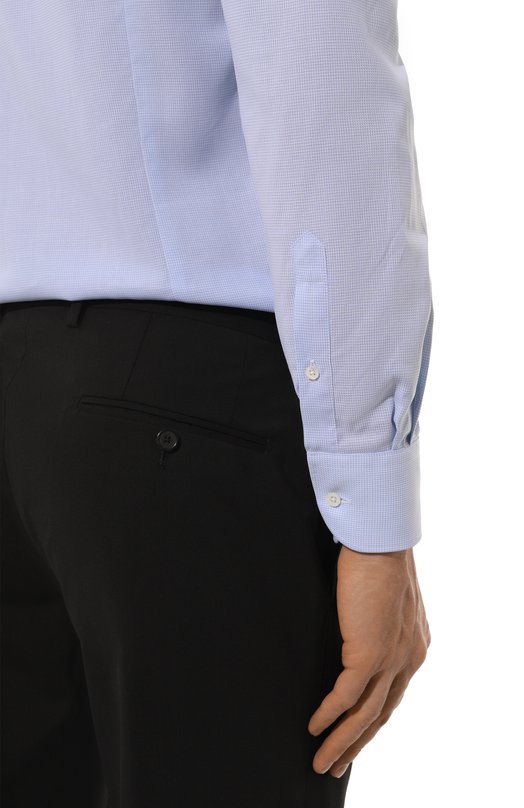 Хлопковая сорочка Corneliani 94P100-9411268 Голубой  94P100-9411268 Фото 5