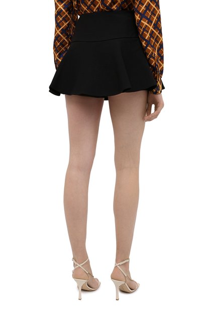 Юбка-шорты из шерсти и шелка VALENTINO черного цвета по цене 133500 руб., арт. WB0RA8861CF, фото 4 Юбка-шорты из шерсти и шелка VALENTINO, арт. WB0RA8861CF, фото 4