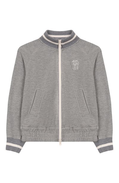 Бомбер из вискозы и хлопка BRUNELLO CUCINELLI, арт. BG930E892B