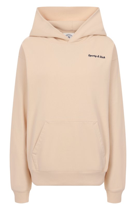 Хлопковое худи Sporty and Rich ST07060666CR01 Кремовый ST07060666CR01
