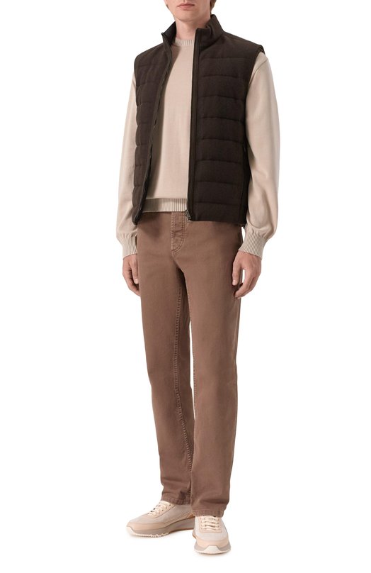 Джинсы Traditional fit Brunello Cucinelli M277PB321W Коричневый  M277PB321W Фото 2