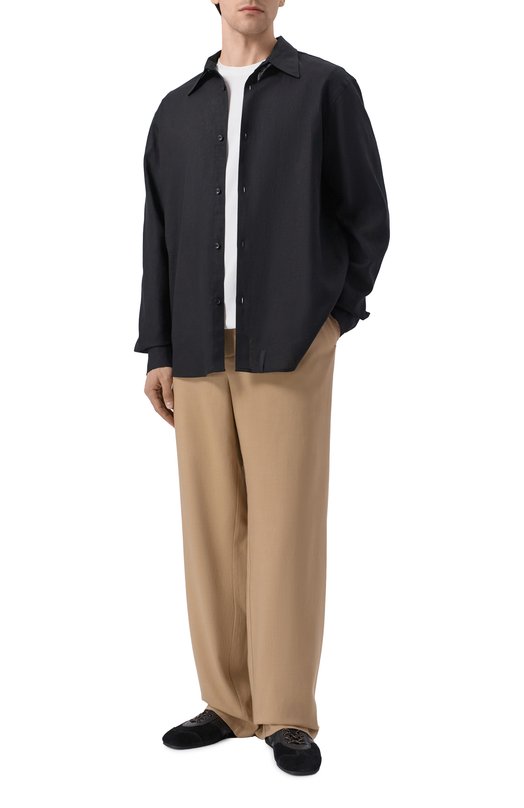 Рубашка изо льна и вискозы HINNOMINATE HMABM01549 Чёрный  HMABM01549 Фото 2