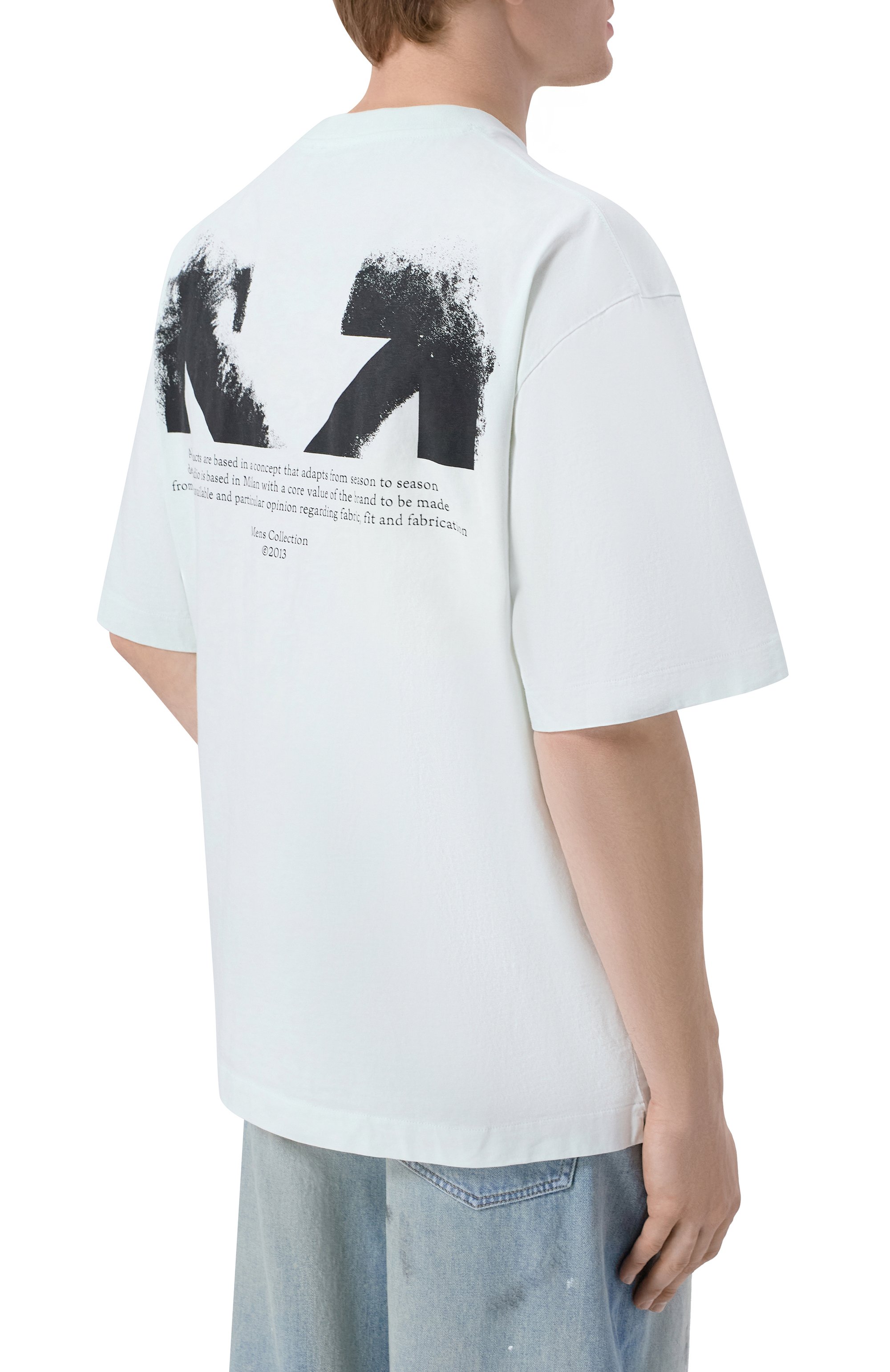 Хлопковая футболка OFF-WHITE, арт. 0MAA120S26JER008, фото 4