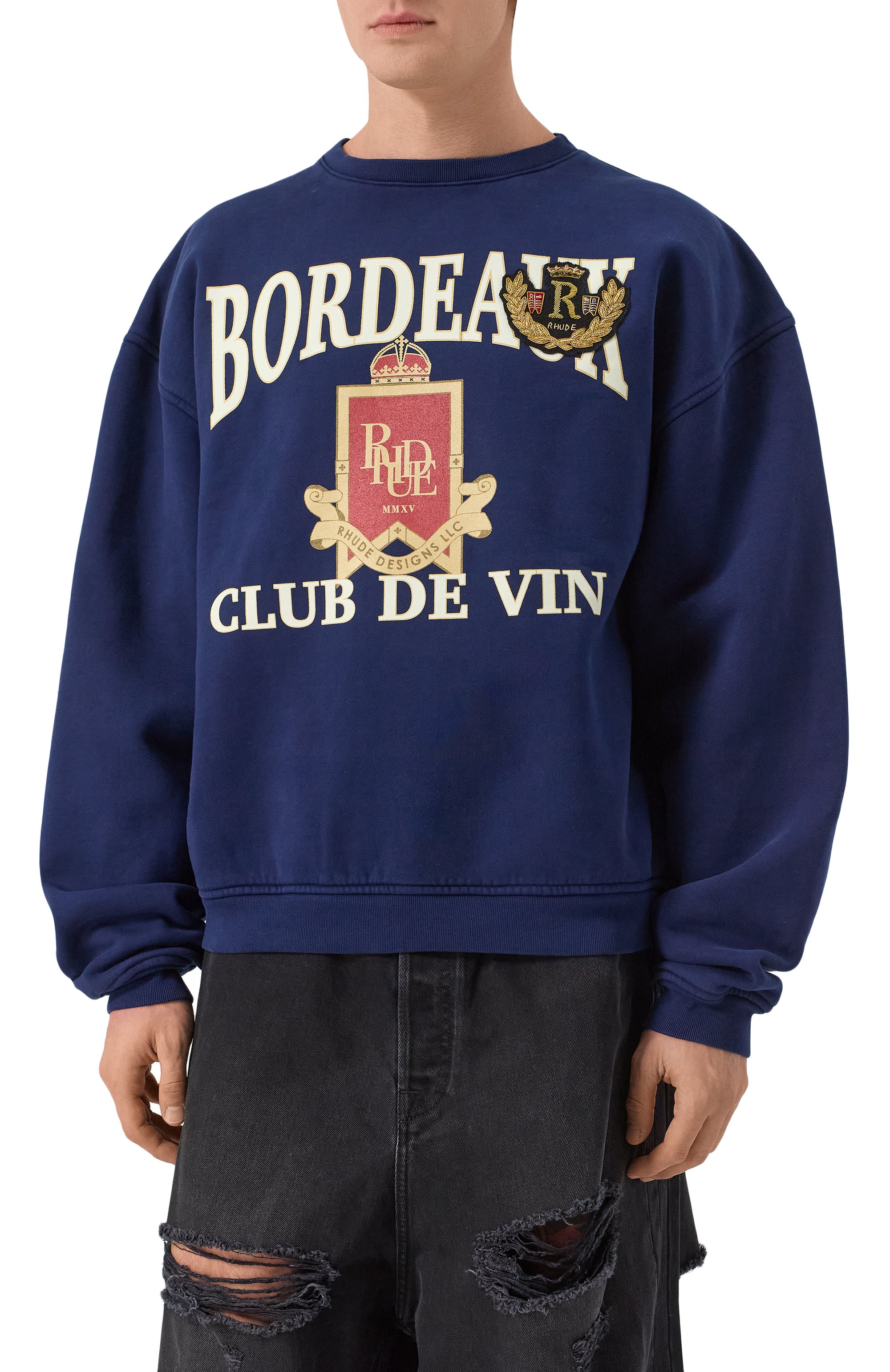  хлопковый свитшот RHUDE, арт. RHFW24ST04012, фото 3