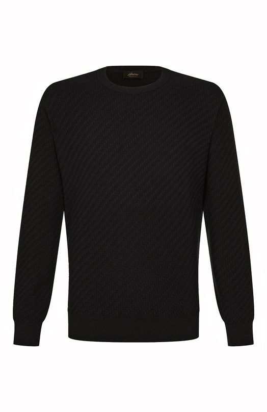 Джемпер из хлопка и шелка Brioni UMQ90L/PAK22 Чёрный UMQ90L/PAK22