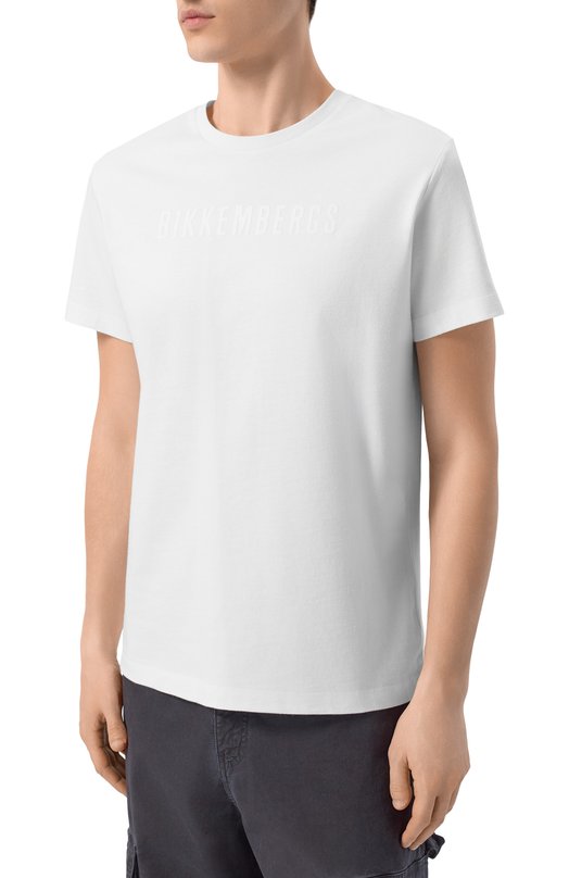 Хлопковая футболка Dirk Bikkembergs BMT1584 Белый  BMT1584 Фото 3