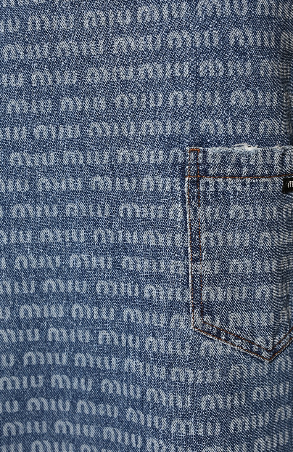 Джинсовое платье MIU MIU голубого цвета по цене 140000 руб., арт. GWA186-10DP-F0013, фото 5 Джинсовое платье MIU MIU, арт. GWA186-10DP-F0013, фото 5