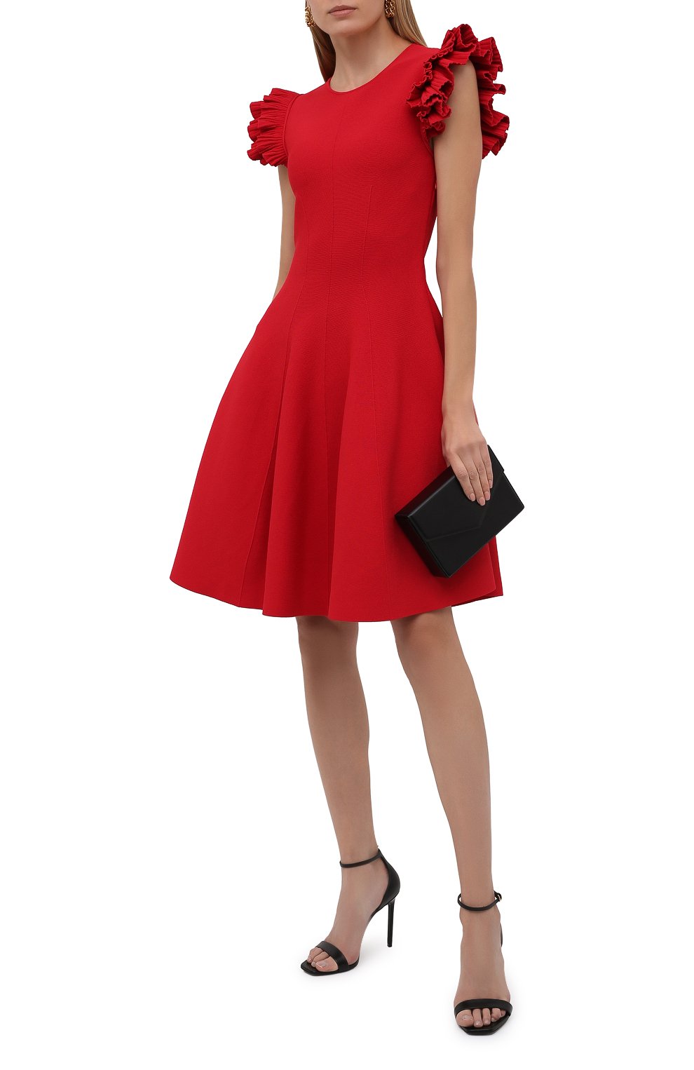 Платье из вискозы ALEXANDER MCQUEEN, арт. 667827/Q1AVM, фото 2