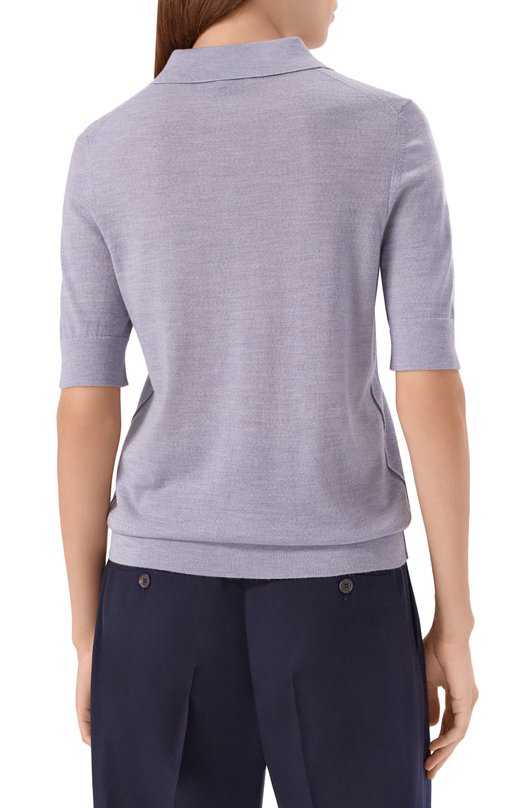 Шерстяное поло BOSS 50545015 Сиреневый  50545015 Фото 4