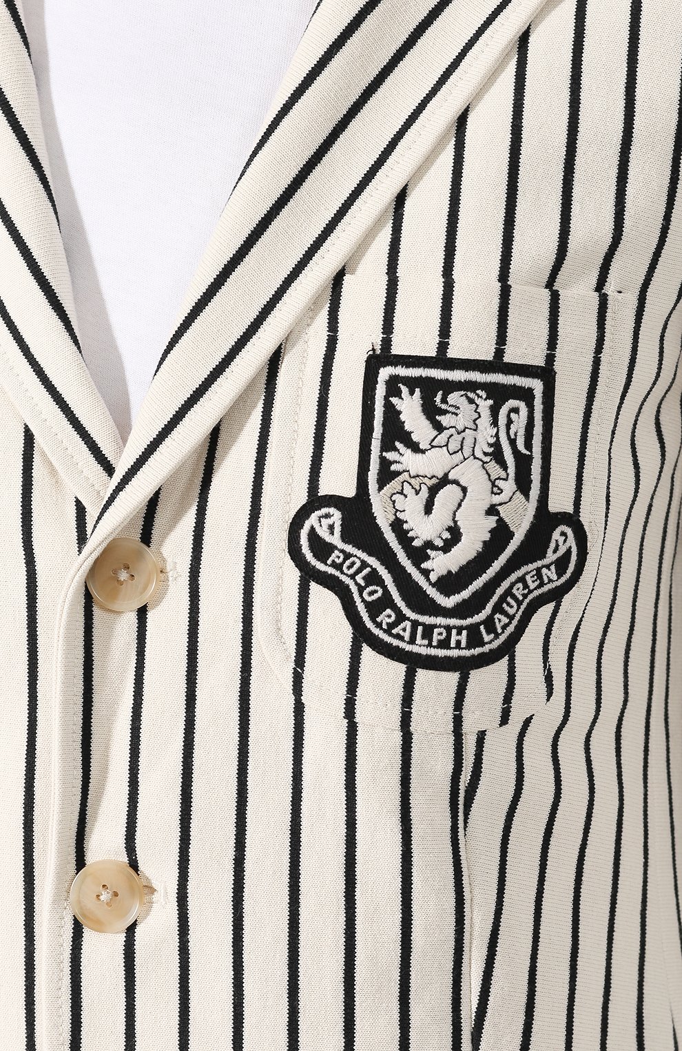 Хлопковый жакет POLO RALPH LAUREN кремового цвета по цене 36250 руб., арт. 211744721, фото 5 Хлопковый жакет POLO RALPH LAUREN, арт. 211744721, фото 5