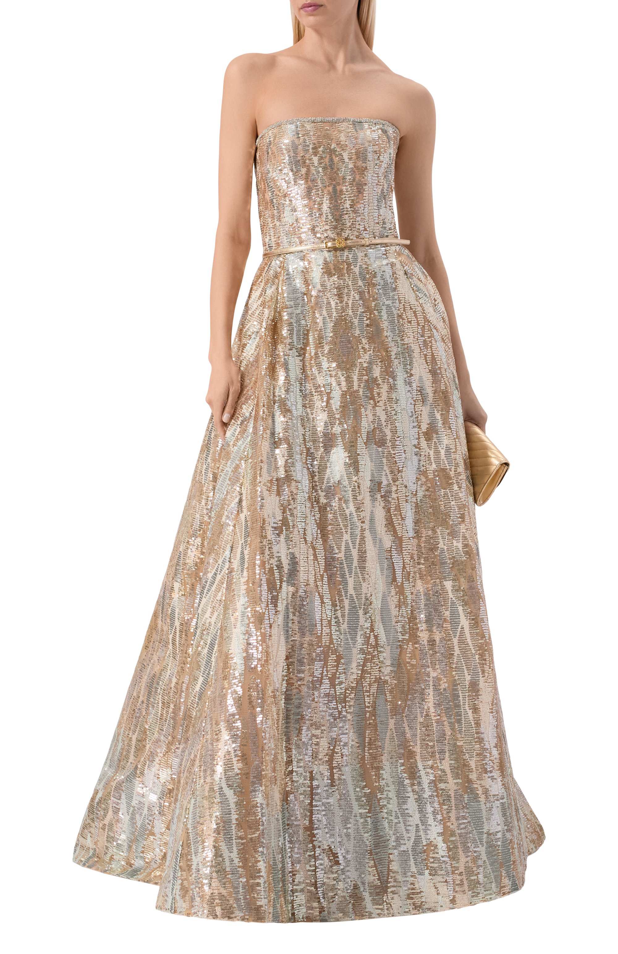 Платье с отделкой пайетками ELIE SAAB, арт. D1179NS26/YA064, фото 2