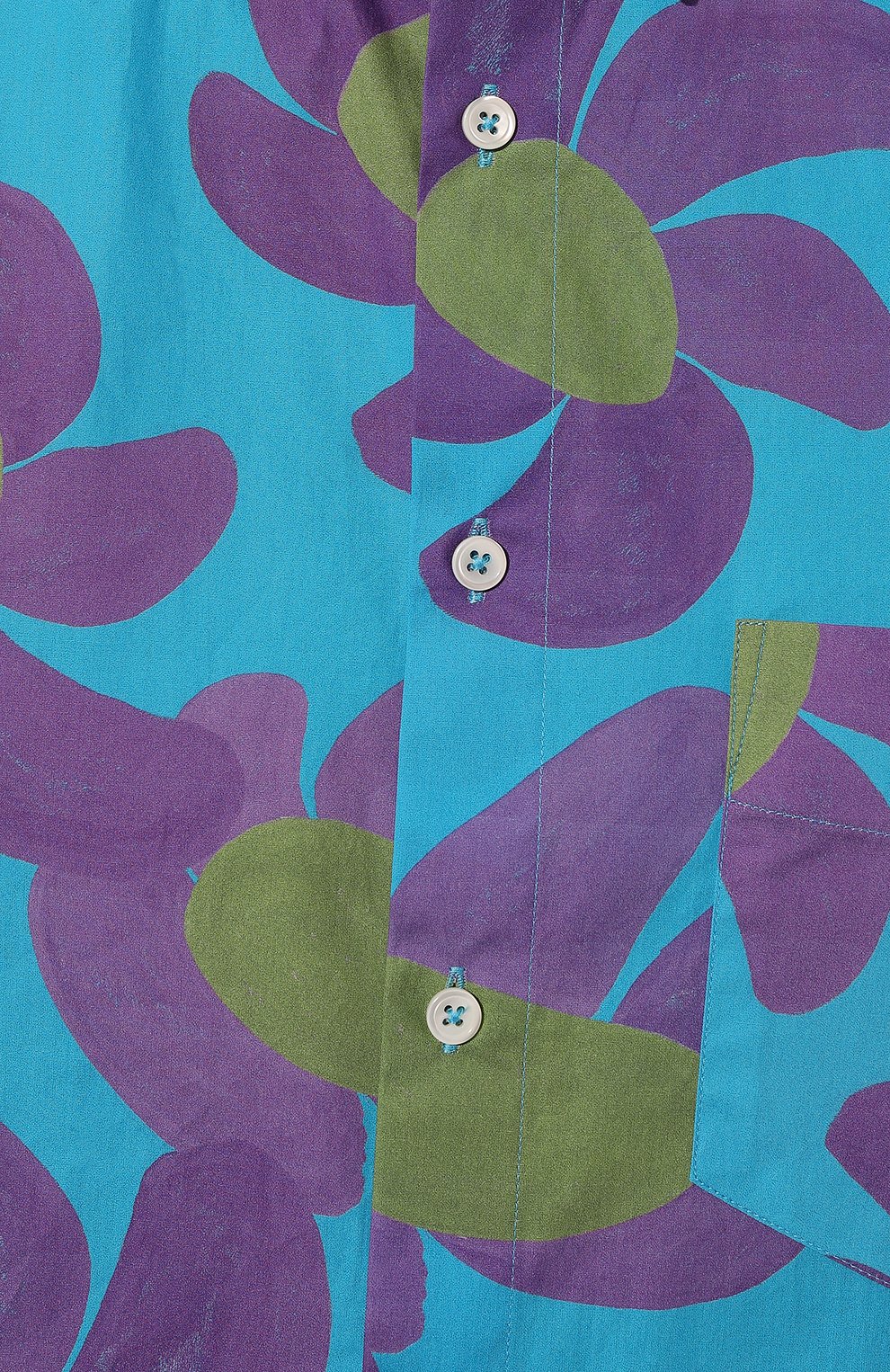 Рубашка JACQUEMUS голубого цвета по цене 49950 руб., арт. 22H216SH001/1077PRINTPURPLEFLOWERS, фото 5 Рубашка JACQUEMUS, арт. 22H216SH001/1077PRINTPURPLEFLOWERS, фото 5