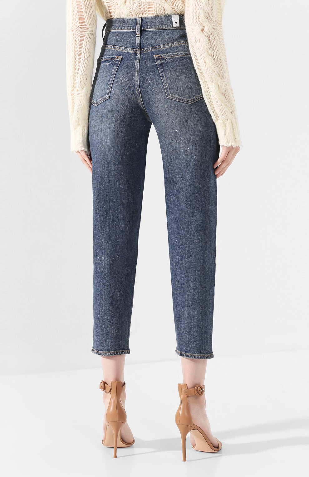 Джинсы 7 FOR ALL MANKIND голубого цвета по цене 22150 руб., арт. JSA7K850LW, фото 4 Джинсы 7 FOR ALL MANKIND, арт. JSA7K850LW, фото 4