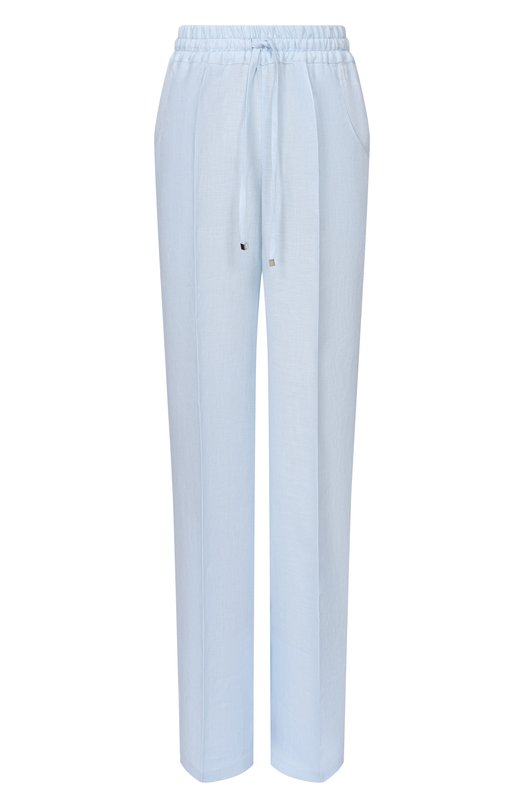 Льняные брюки Kiton D48122H09690 Голубой D48122H09690