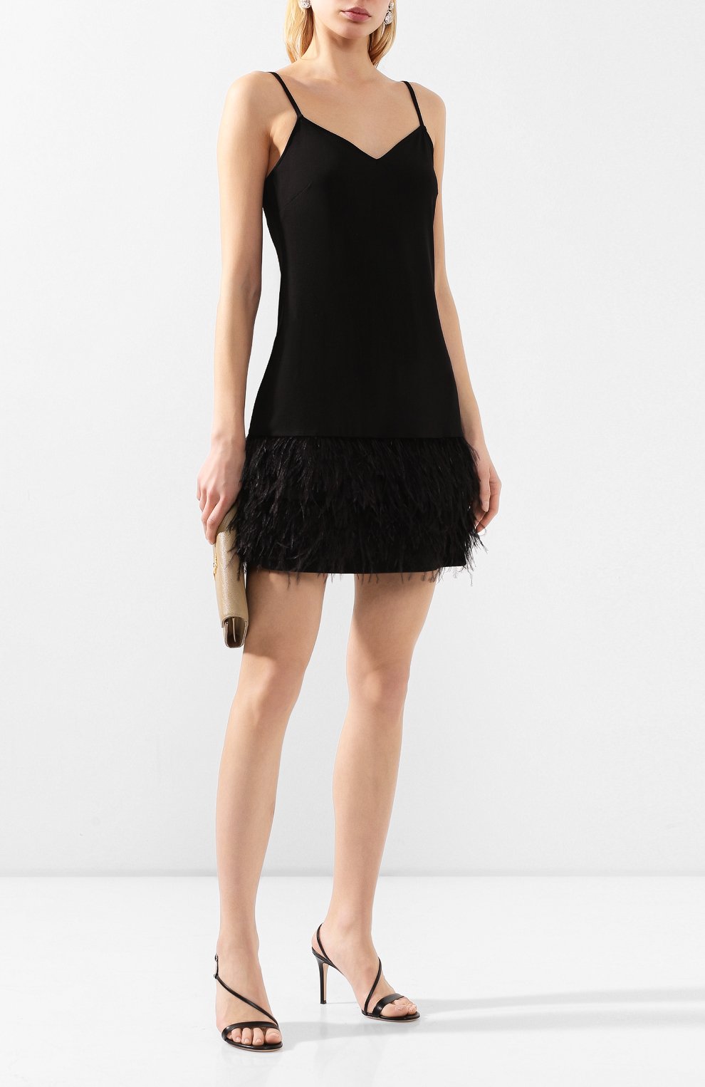 Платье с отделкой перьями MICHAEL MICHAEL KORS, арт. MH98ZBT03G, фото 2
