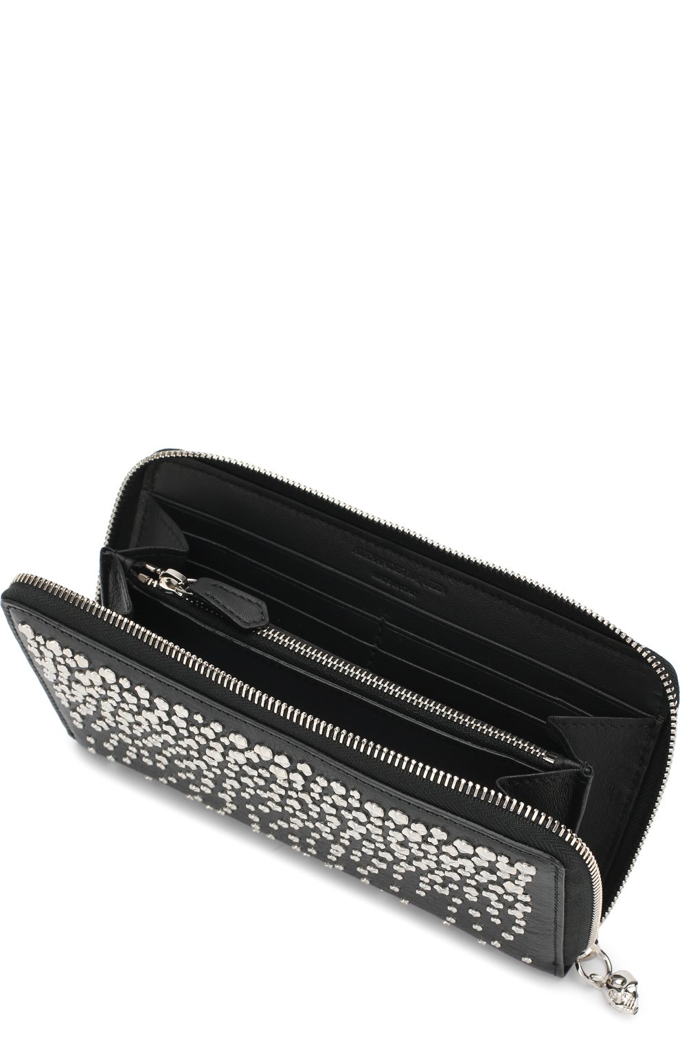 Кожаный кошелек на молнии с металлическими заклепками ALEXANDER MCQUEEN, арт. 509674/1AC8I, фото 3
