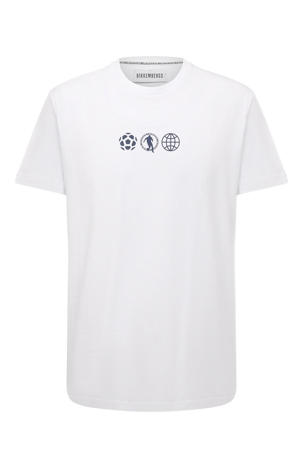 Хлопковая футболка DIRK BIKKEMBERGS белого цвета по цене 12300 руб., арт. C 4 101 2Z E 1811, фото 1 Хлопковая футболка DIRK BIKKEMBERGS, арт. C 4 101 2Z E 1811, фото 1