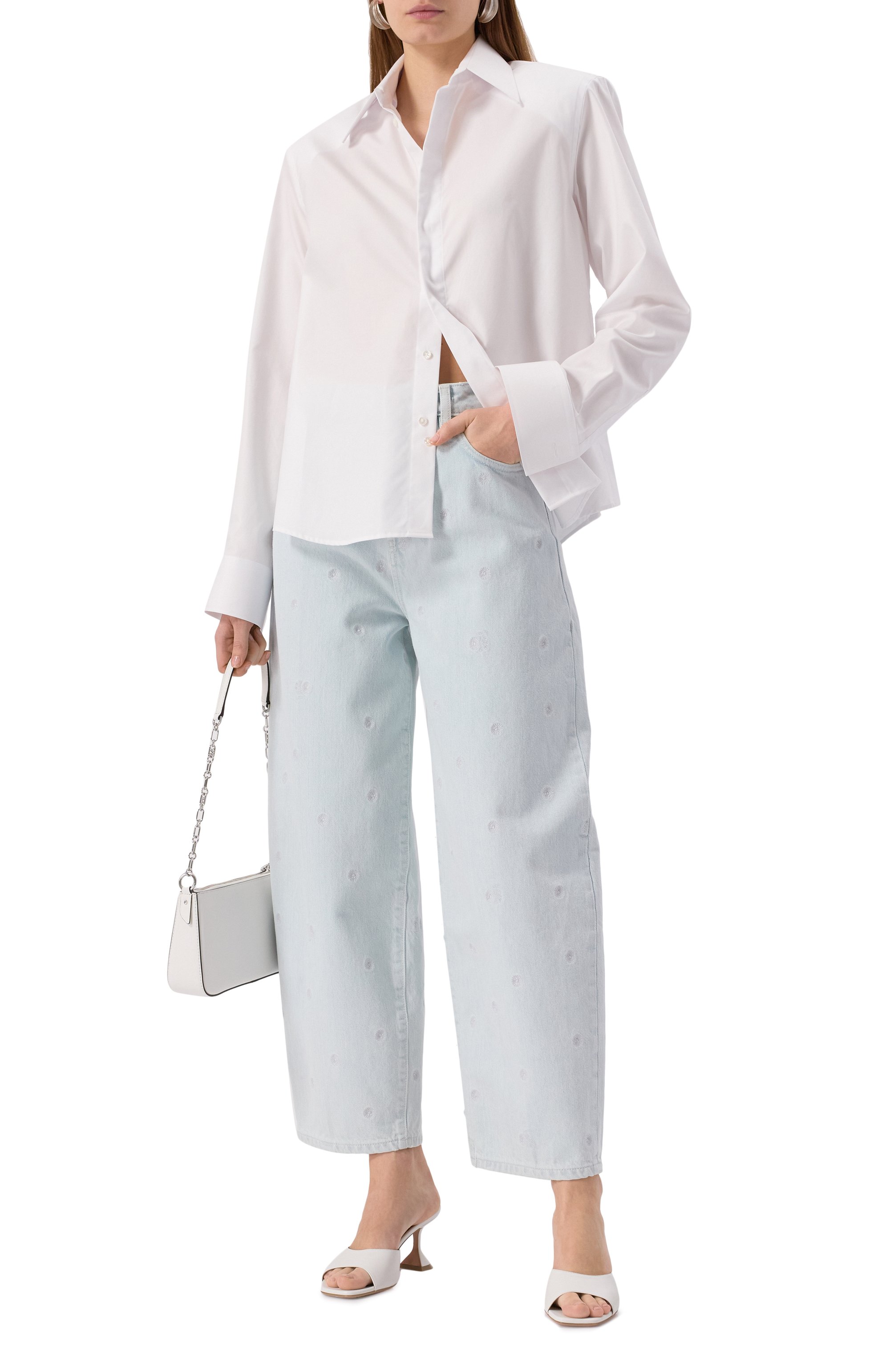 Джинсы HUGO голубого цвета по цене 22450 руб., арт. 50535135, фото 2 Джинсы HUGO, арт. 50535135, фото 2