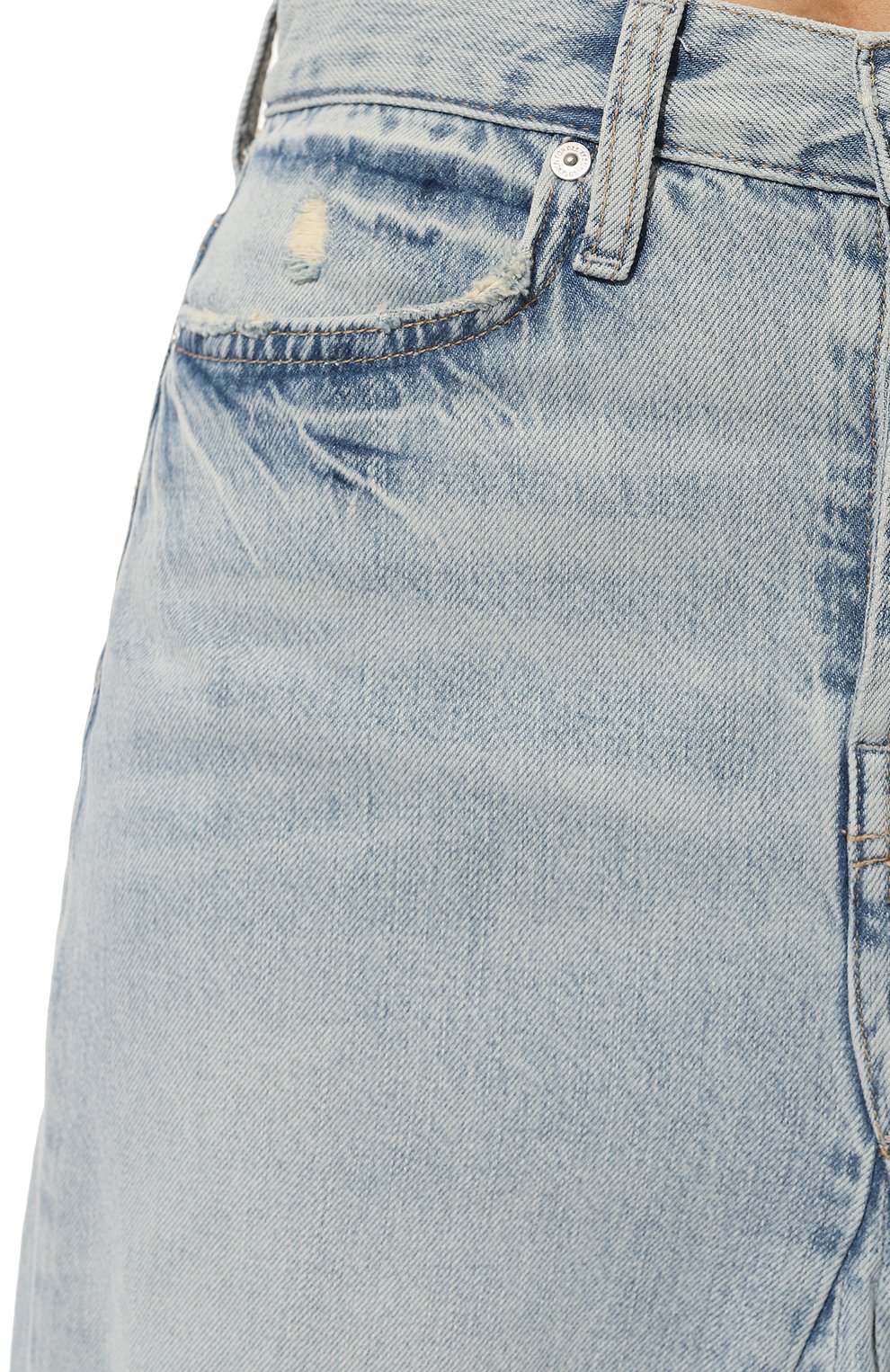 Джинсовая юбка 7 FOR ALL MANKIND голубого цвета по цене 21100 руб., арт. JSXA5550PR, фото 5 Джинсовая юбка 7 FOR ALL MANKIND, арт. JSXA5550PR, фото 5